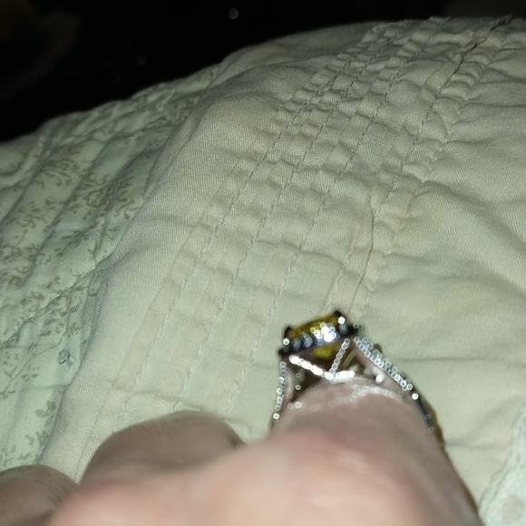 Sterling Citrine Ring Size 7 - Picture 3 of 5